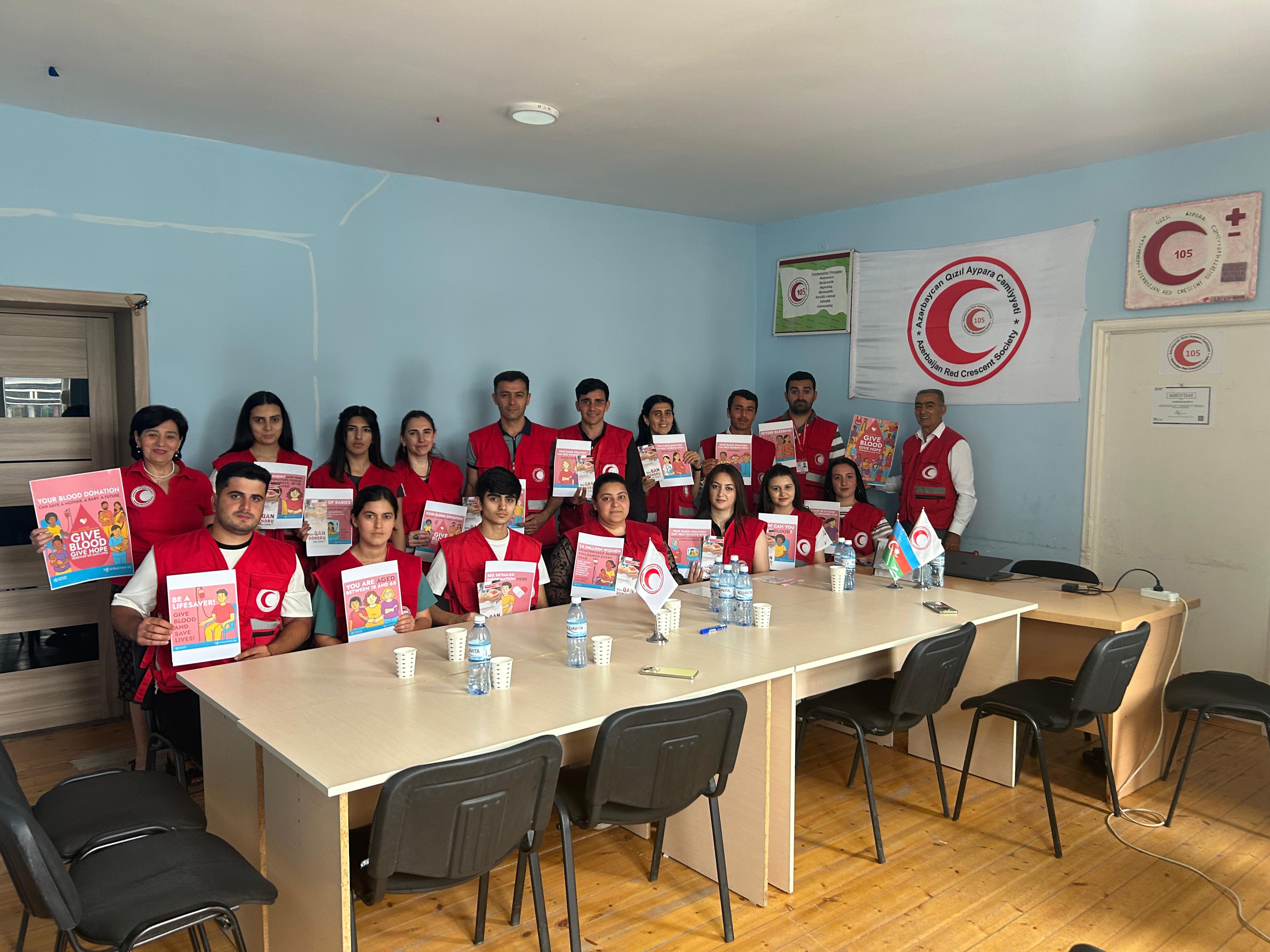  A group of staff members from the Azerbaijan Red Crescent Society visited the Barda district